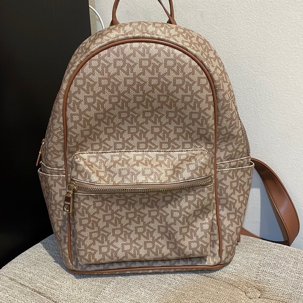 DKNY logo print backpack